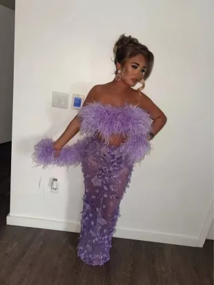 Lavender Feather & Cape Set