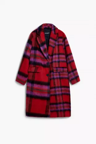 Manteau tartan rouge