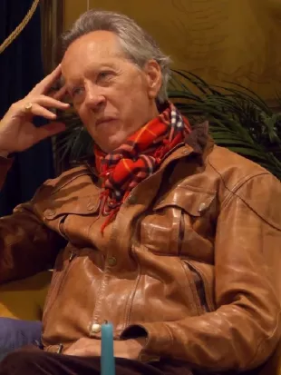 The Celebrity Traitors Richard E. Grant Brown Leather Jacket