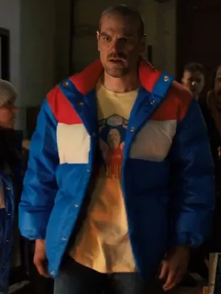 David Harbour Stranger Things S04 Puffer Jacket