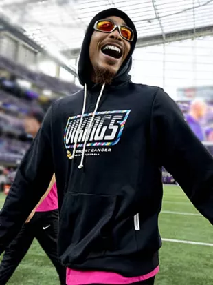 Justin Jefferson 2026 Vikings Crucial Catch Black Hoodie