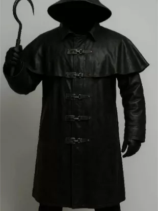 Steampunk Fisherman Halloween Cosplay Black Trench Coat