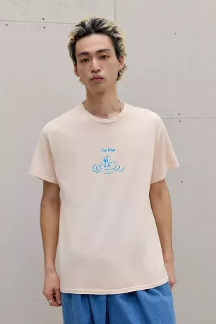Peach I'm Fine T-Shirt