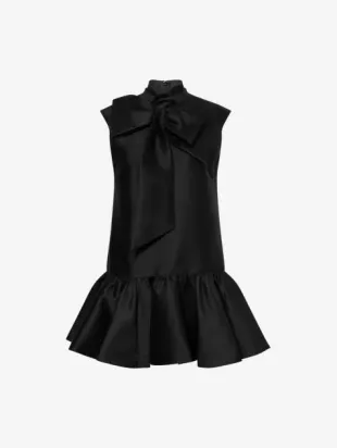Hypnotic Bow Wool and silk Mini Dress