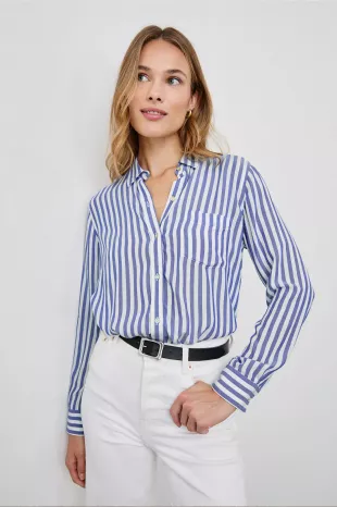 Wren shirt Blue White