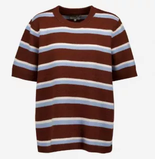 Multicolour Pure Lambswool Striped Relaxed Jumper