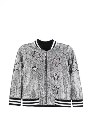 Sequin Bomber Jacket