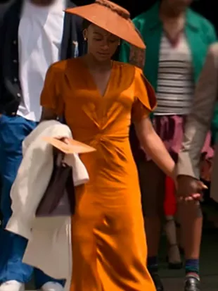 Reasonable Doubt S4 Emayatzy Corinealdi V-Neck Pleated Dress