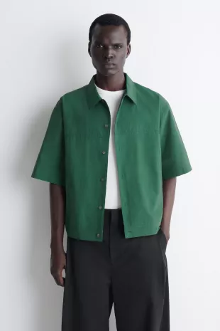 Cotton Poplin Utility Shirt