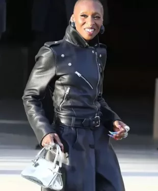 PFW Cynthia Erivo Leather Jacket