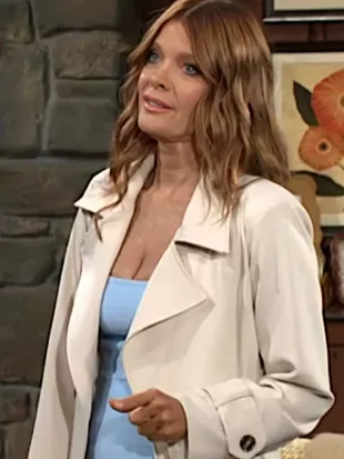 Y&R 2026 Michelle Stafford Ivory Trench Coat