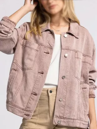 Carrie S01 Summer H. Howell Denim Trucker Jacket