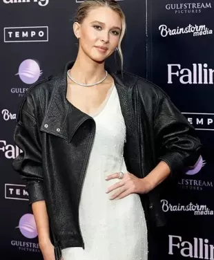 Falling Premiere Isabel May Leather Jacket