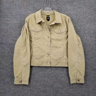 Extra Large Beige Button Up Stretch Corduroy