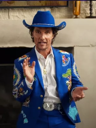 Brothers S01 Matthew McConaughey Blue Cowboy Suit