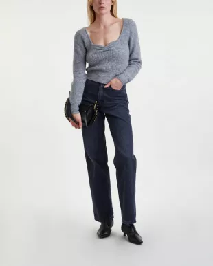 Soft Wool Blouse Pullover