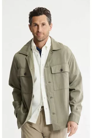 Rayon Lyocell Military Shirt Jacket