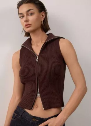 Ribbed Knit Vest Top
