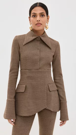 Fitted Shirt With Basque Detail
