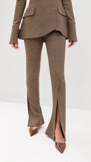 Fitted Pants With Side And Frontal Slits
