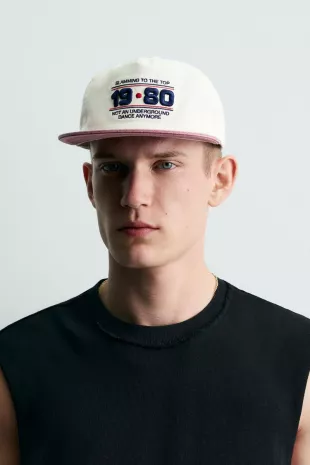 Embroidered Slogan Cap