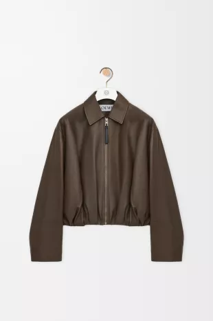 Draped Jacket in Nappa Lambskin