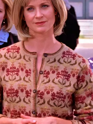 Gilmore Girls S03 Heidi Swedberg Brown Floral Cardigan