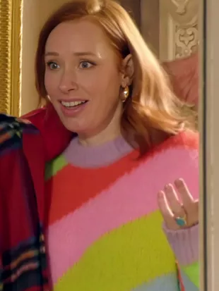 The Celebrity Traitors S02 Hannah Fry Rainbow Striped Sweater