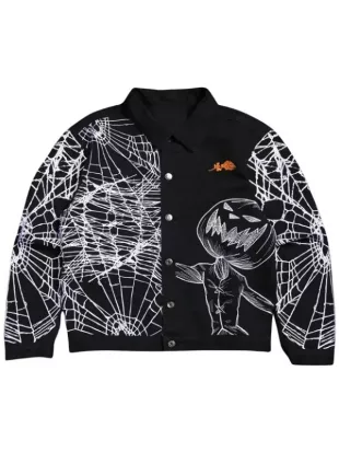 The Nightmare Before Christmas Pumpkin Fright Raw Denim Jacket