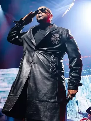 The Last King World Tour 2026 Don Omar Black Leather Coat