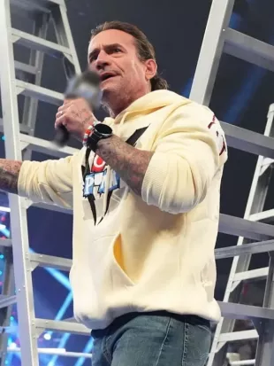 CM Punk SmackDown 2026 Lightning Fists Yellow Hoodie