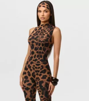 Print Sleeveless Capri Jumpsuit