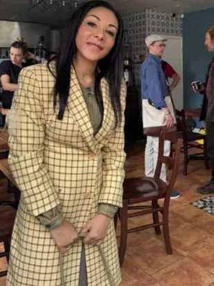 Small Prophets S01 Kathryn Drysdale Plaid Coat