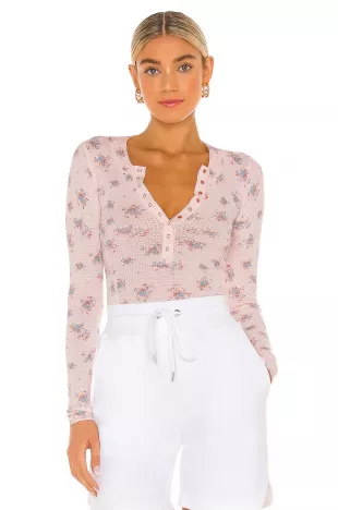One of The Girls Printed Henley