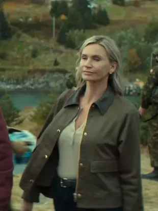 Below S01 Natasha Henstridge Green Jacket