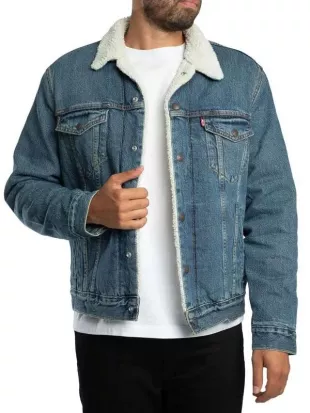 Below S01 Josh Cruddas Denim Shearling Jacket