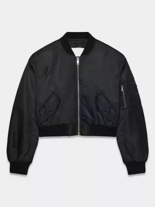 Marshals S02 Ash Santos Black Bomber Jacket