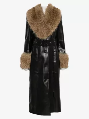 Mobland S02 Mandeep Dhillon Faux Fur Leather Coat