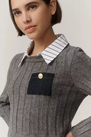 Sweater & Shirt Twofer