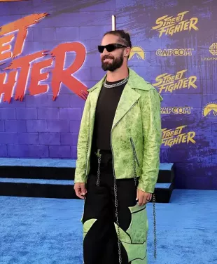 Street Fighter Premiere Seth Rollins Green Jacket