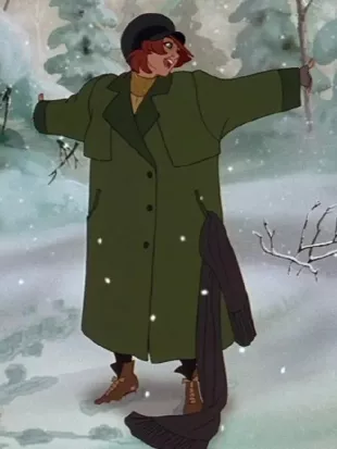 Anastasia Princess Anya Green Wool Trench Coat
