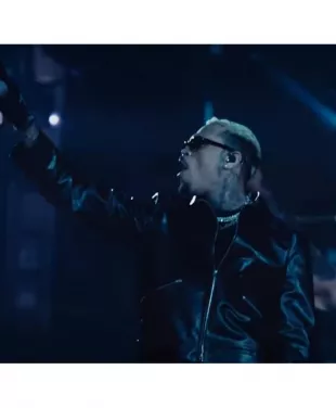 Wall to Wall Houston Concert Chris Brown Black Jacket
