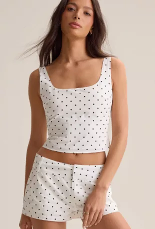 Women's White Crop Top