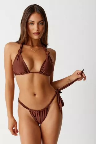 Kealy Triangle Halter Bikini Top