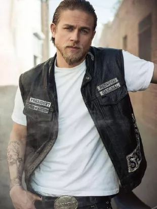 Sons of Anarchy Charlie Hunnam Leather Vest