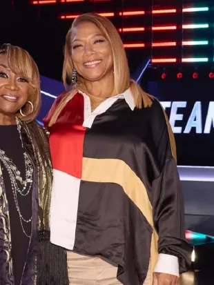 The Voice S30 Queen Latifah Colorblock Silk Shirt