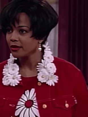 Kim Fields Living Single S03 Daisies Collar Red Jacket