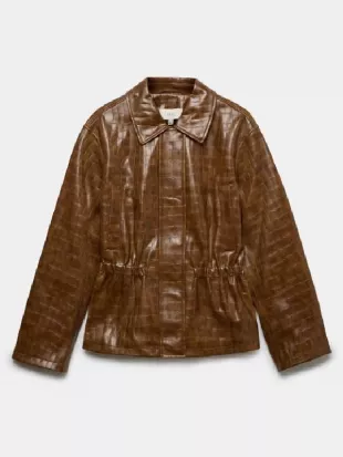 SNL UK 2026 Croc Faux Leather Jacket