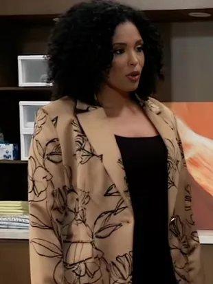 General Hospital 2026 Blythe Howard Floral Print Satin Blazer