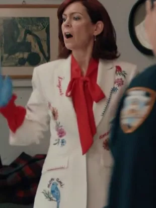 Elsbeth S04 Carrie Preston Scrunched Embroidered Blazer
